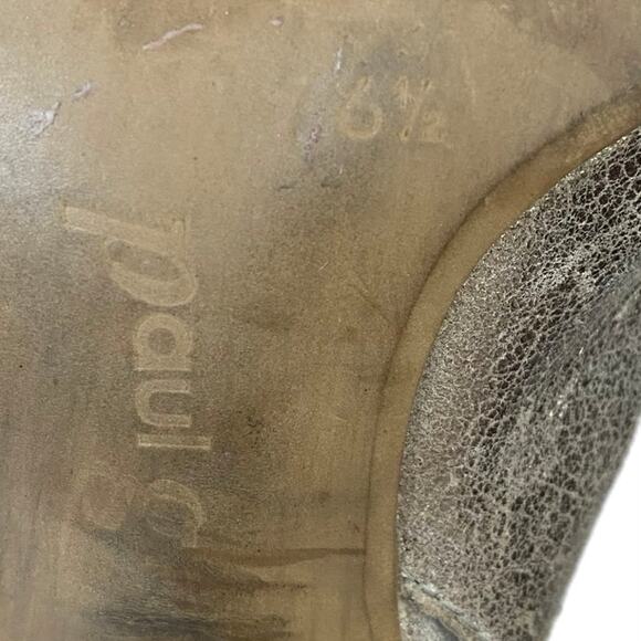 PAUL GREEN‎ Cayanne Peep Toe High Heel Booties SZ 9 US / 6.5 UK Metallic Leather - Picture 14 of 15